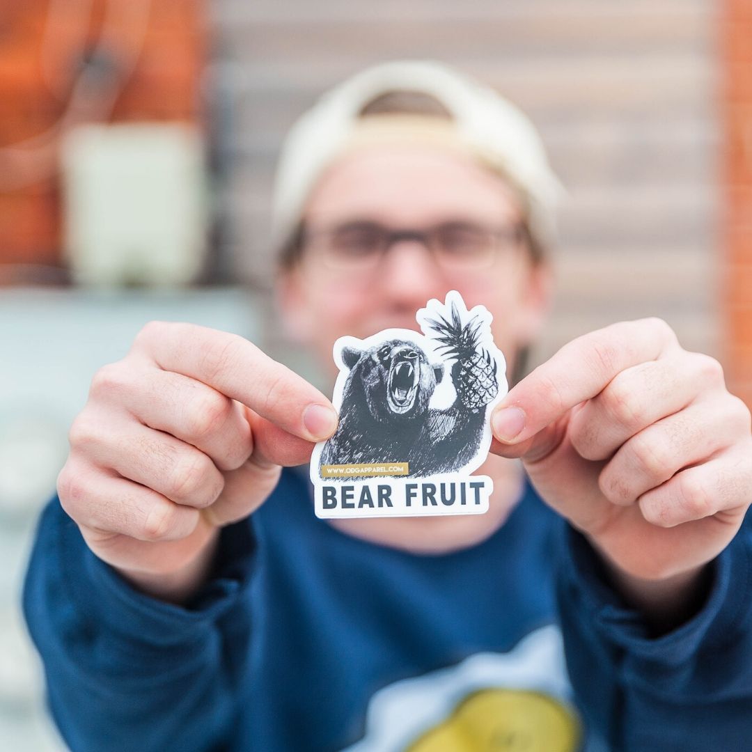 Bear Fruit Sticker ODG Apparel