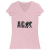 Agape Women's V-Neck Pink M