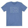Born 2x T-Shirt Heather Columbia Blue S