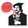 Calvin’s Tulips Sticker