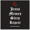 Jesus, Memes, Sleep, Repeat Sticker