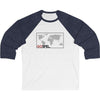 GOspel World Map Baseball T-Shirt