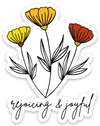 Rejoicing & Joyful Flower Sticker